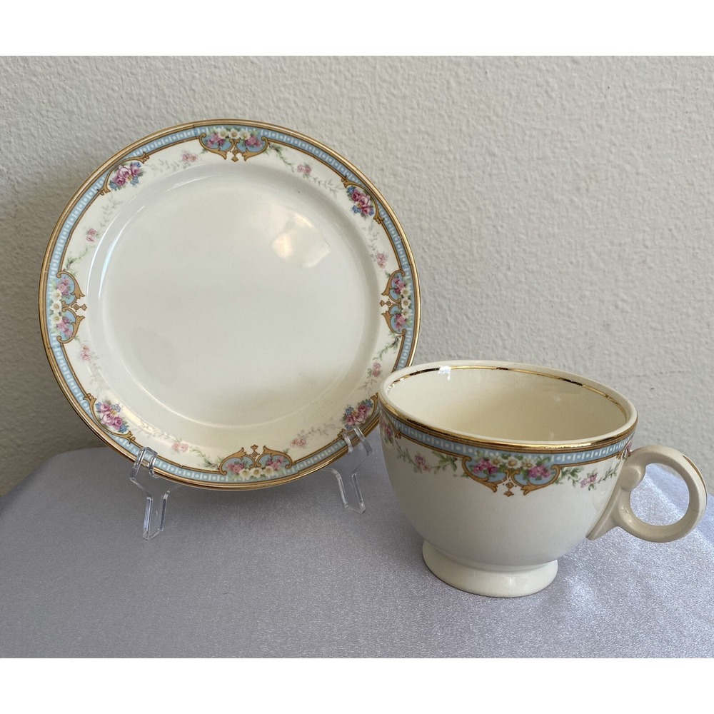 VNTG Taylor Smith Taylor Ceramic  Tea Cup & Saucer Set # 7  40 1 Made In USA